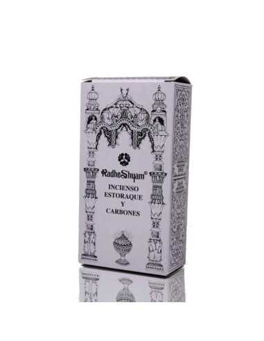 Incienso Estoraque 50g y Carbones 10u Radhe Shyam